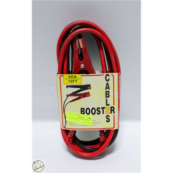 SET OF 6 GA-12 FOOT BOOSTER CABLES (NEW)