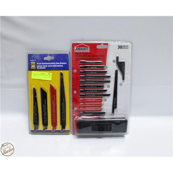30- PIECE JIGSAW BLADE SET AND 10 PIECE