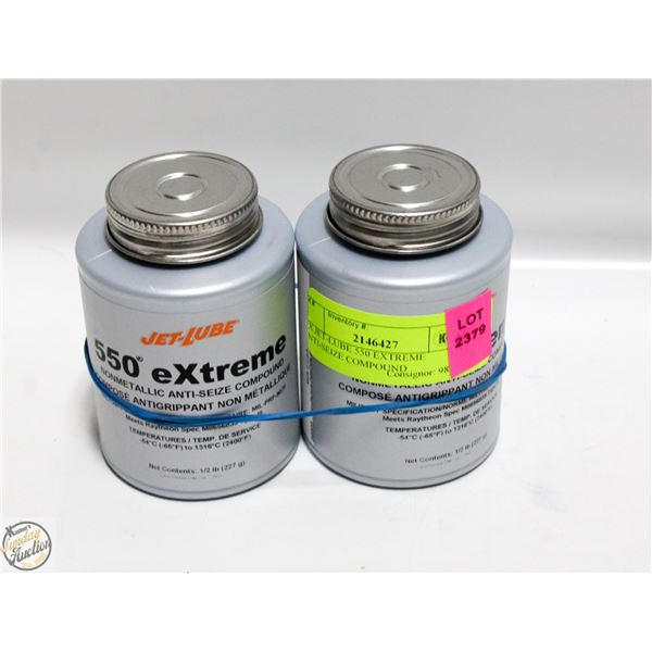 2 X JET-LUBE 550 EXTREME ANTI-SEIZE COMPOUND