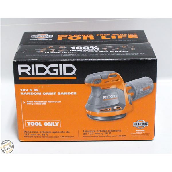 NEW RIDGID 18 VOLT CORDLESS ORBIT SANDER