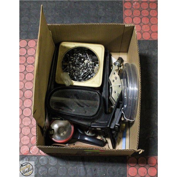 BOX OF CAR PARTS