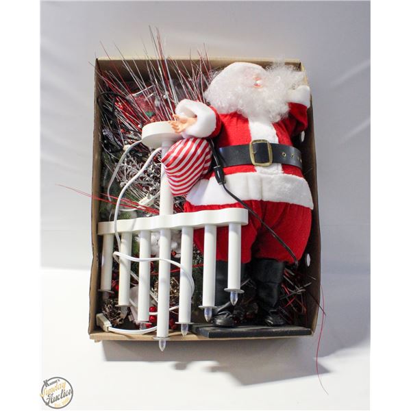 BOX CHRISTMAS DECORATIONS AND ELECTRIC