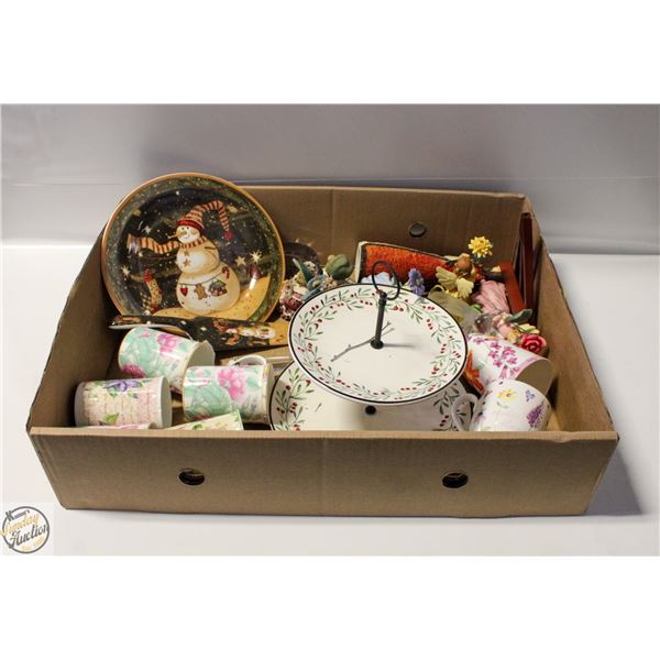 ASSORTED COLLECTIBLES, FAIRIES, SET CUPS,