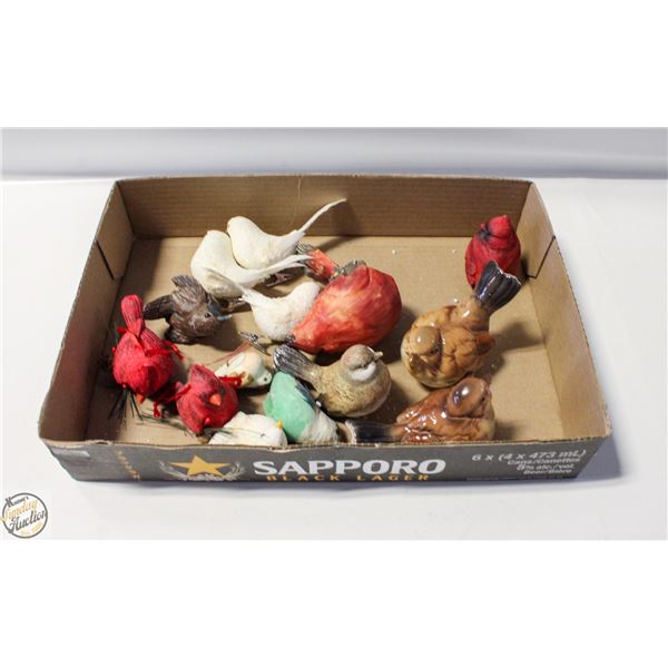 COLLECTION OF BIRD ORNAMENTS
