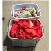 Image 1 : 2 TOTES FULL OF CHRISTMAS DECORATIONS,
