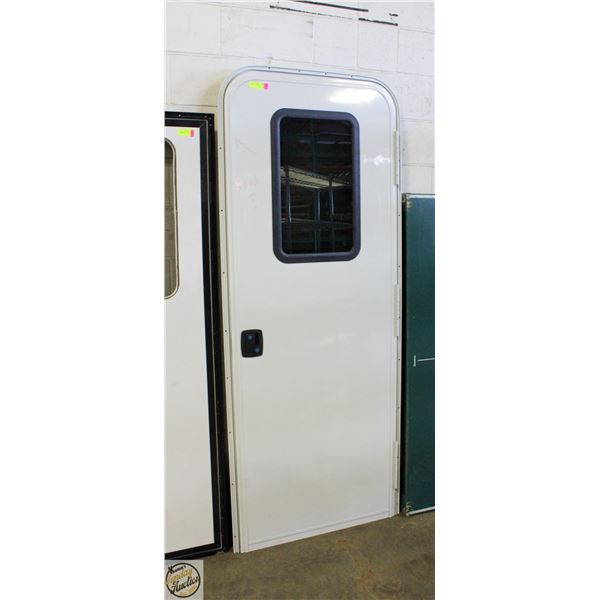 TRAILER/RV ENTRANCE DOOR 30" X 76.5" NO LOCKS/KEYS
