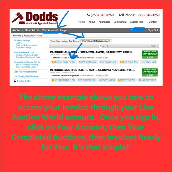 HOW TO ACCESS YOUR INVOICE - WE DO NOT EMAIL THEM