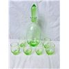 Image 1 : Green Glass Decanter Set