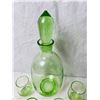 Image 4 : Green Glass Decanter Set