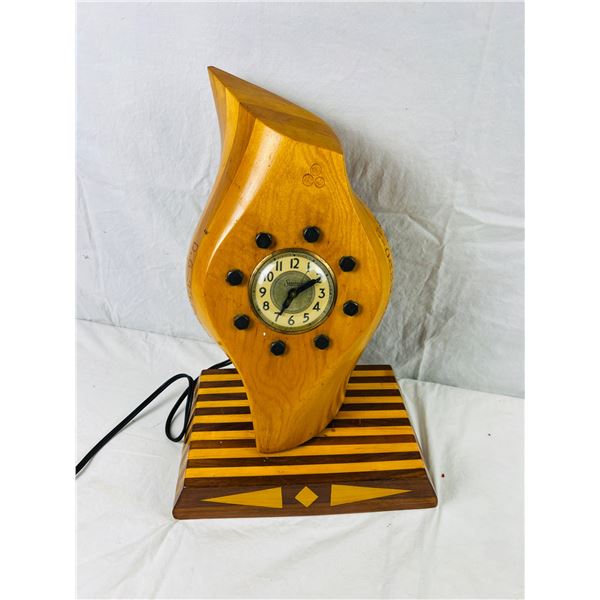 Sessions Self Starting Wooden Clock