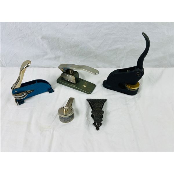 Variety of Stamp Embossers and Stationary Items