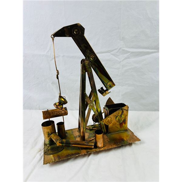 Oil Derrick Copper Art