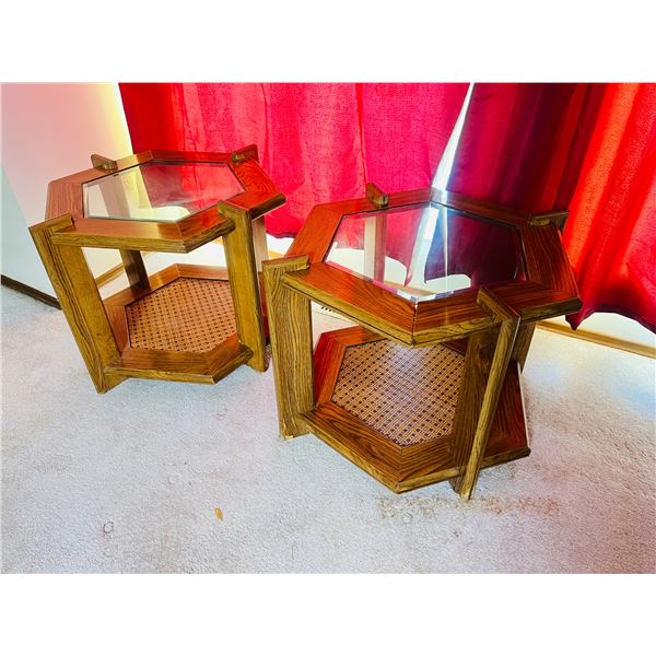 Glass-Top Side Tables