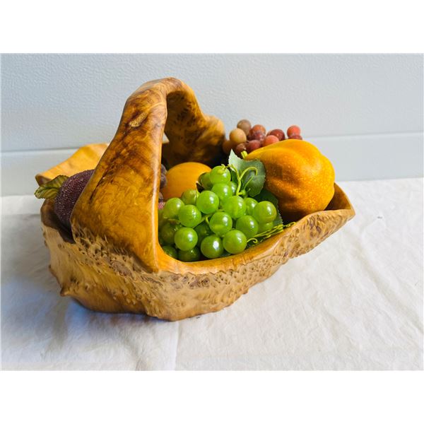 Fruitful Wooden Basket