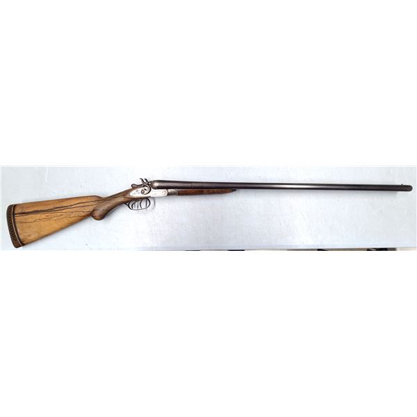 12 ga Side by Side Belguim Exposed Hammer Shotgun - Vintage PARTS GUN