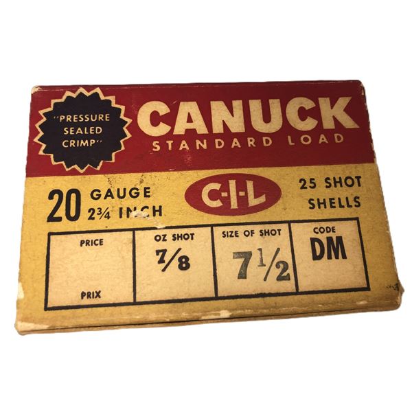 20 GAUGE Vintage Canuck - 25 SHELLS - 7.5 Shot