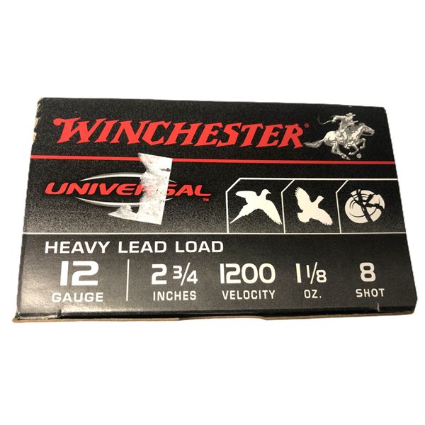 12 GAUGE Winchester Heavy Lead #8 Shot  -25 Shells - NIB
