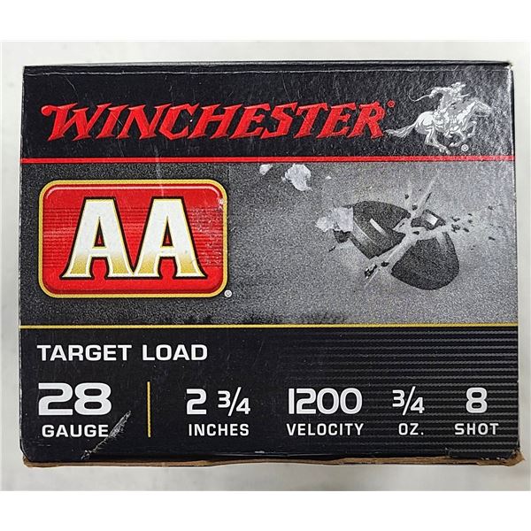 28 GAUGE Winchester 8 Shot Target Load - 25 Shells - NIB
