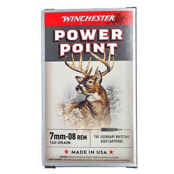 7mm-08 REM PP Winchester - 20 Rds 140 gr