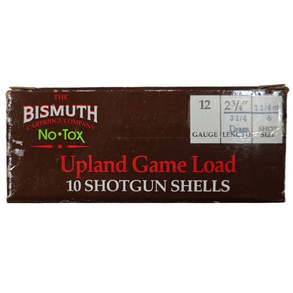 12 GAUGE 2 3/4 Upland Game Loads - 6 Shot Bismuth - 10 Shells NIB