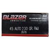 Image 1 : 45 AUTO 230 Grain FMJ Blazer - 50 Rds NIB