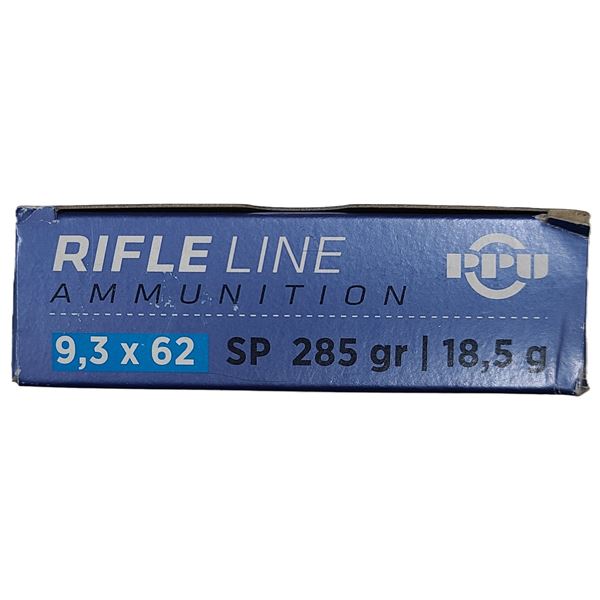 9.3 x 62 SP PPU - 285 Grain - 20 Rds NIB
