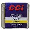 Image 1 : 17 HMR CCI Varmint - 17 Gr Poly - 50 Rds NIB