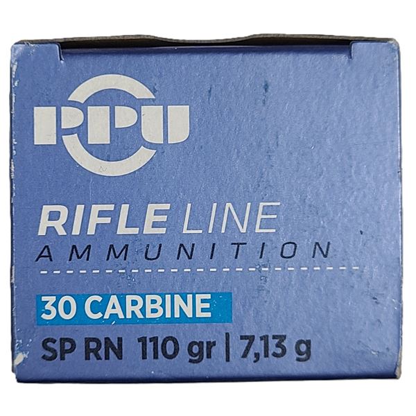 30 Carbine SP RN PPU - 110 Gr - 50 Rds NIB