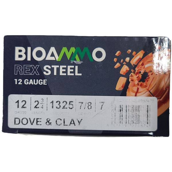 12 GA Dove & Clay BIO Ammo - 2 3/4 In 7 SHOT - 25 Shells NIB