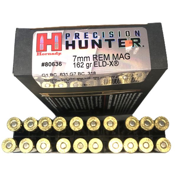 7MM Rem Mag Hornady Precision - 162 Gr ELD-X - 20 Rds