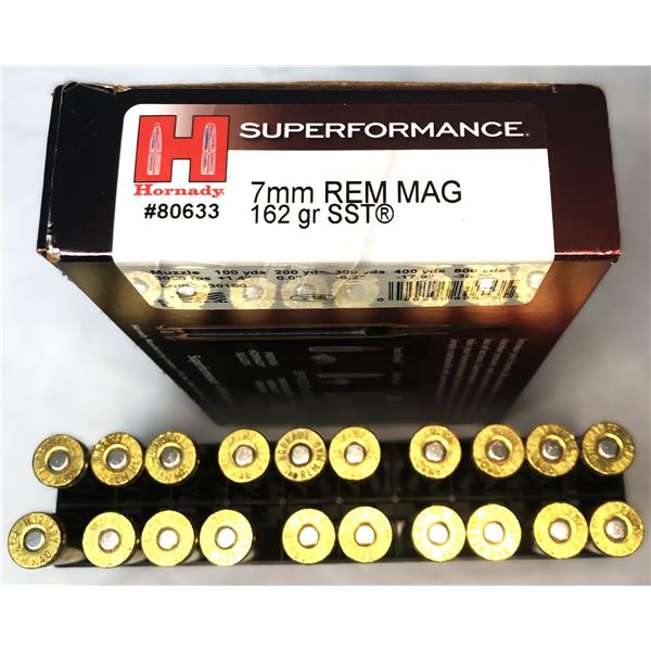 7mm REM Mag Hornady SST - 162 Gr - 20 Rds