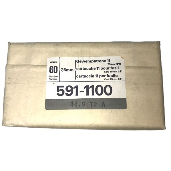 7.5 x 55 SWISS Ammo - 60 Round Pack -