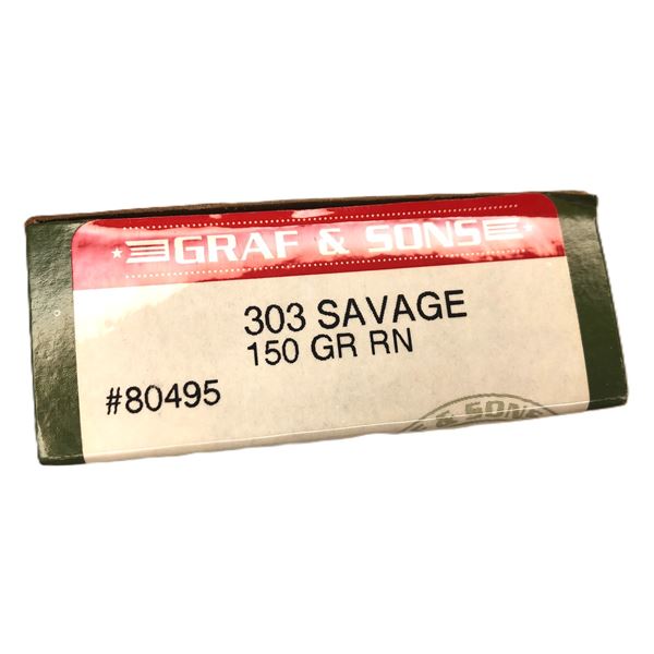 303 Savage Graf & Sons - 150 Gr RN - 20 Rds NIB