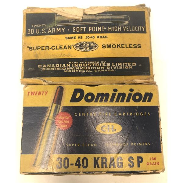 30-40 KRAG Ammo Lot - 25 rds + 7 Brass