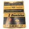 Image 1 : 30-40 KRAG Ammo Lot - 25 rds + 7 Brass