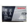 Image 1 : 16 Gauge Federal Lead - 2 3/4 IN 6 Shot - 25 Shells