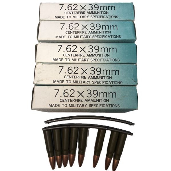 7.62 x 39 - 108 Rds w/ 2 Clips