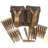 Image 1 : 7.62 x 54r Ammo & Pouch Lot - 21 Rds & 3 Clips