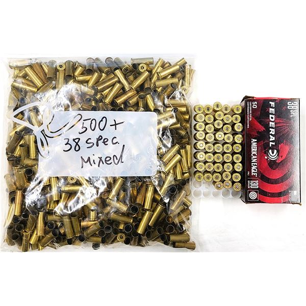 38 SPECIAL 500+ Brass & 43 Rds.AMMO -