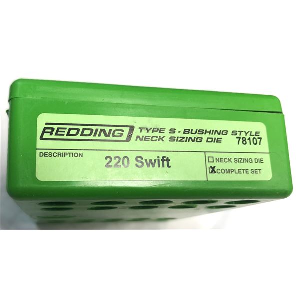 Redding 220 SWIFT Die Set - 3 Piece w/ Extras