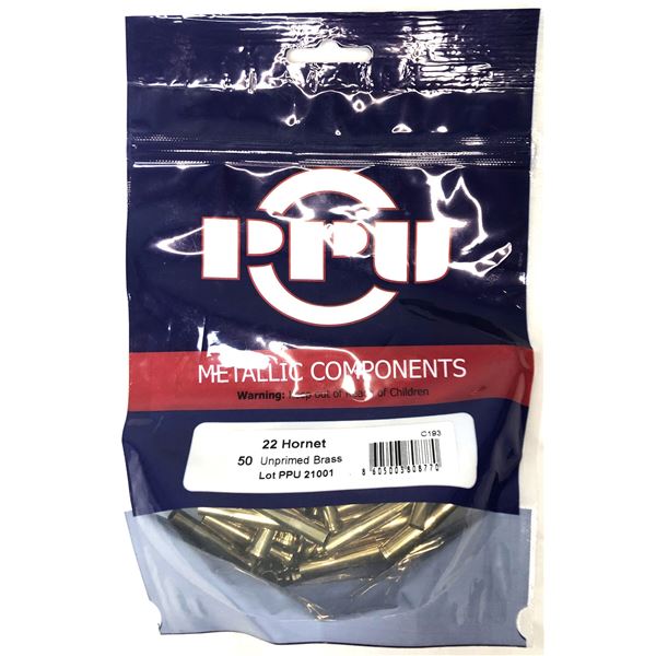 22 Hornet BRASS - PPU New - 50 ct