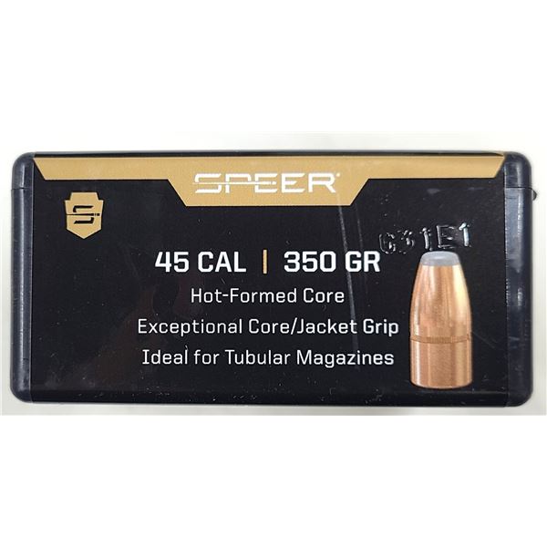 45 CAL Bullets - Speer 350 Gr. - 50 ct. NIB