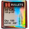 Image 1 : 30 Cal BULLETS Hornady 125gr HP- 100 Ct. NIB