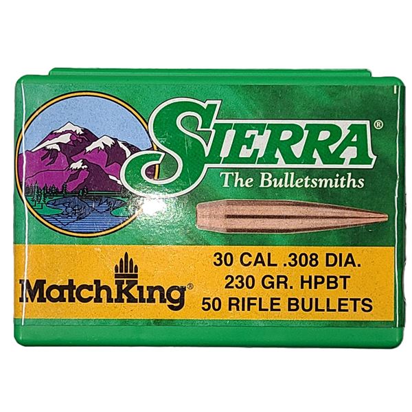 30 CAL Sierra Bullets - 230 Gr - 50 Ct NIB