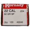Image 1 : 22 CAL Bullets - Hornday - 50 Gr SP NIB