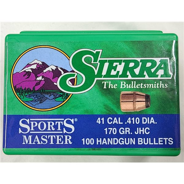 41 CAL Sierra Bullets - 170 Gr JHC - 100 Ct.