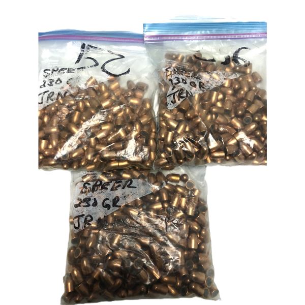 45 Cal Jacketed Bullet Lot - 550 Ct.