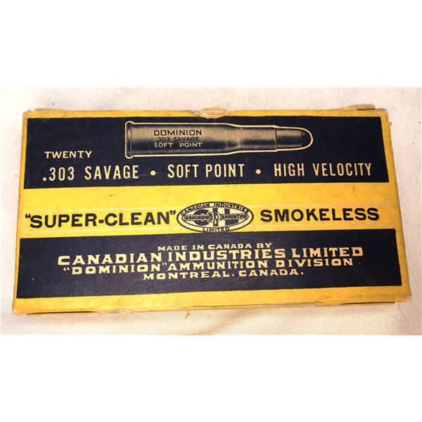 303 SAVAGE Ammo - VINTAGE Dominion 20 Rds