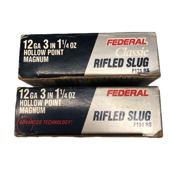 12 GAUGE Rifled Slugs HP - Federal 10 Shells