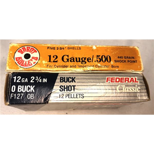12 GAUGE Buck Shot & SABOT - 10 Shells